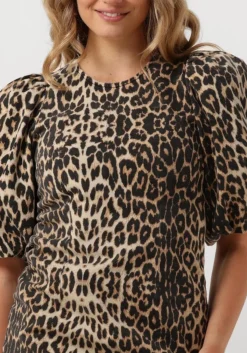 khaki co'couture mini jurk leocc crop puff dress