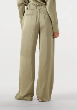 khaki dante6 broeken jules satin smart pants