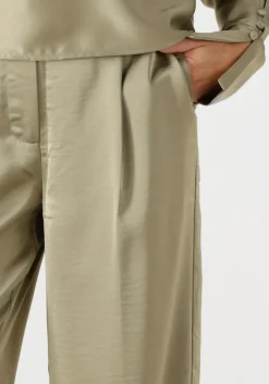 khaki dante6 broeken jules satin smart pants