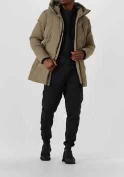 khaki genti gewatteerde jas chris