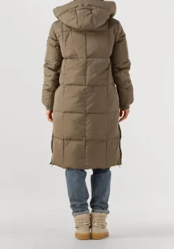 khaki mos mosh gewatteerde jas nova square down coat