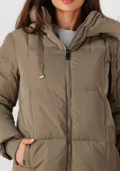 khaki mos mosh gewatteerde jas nova square down coat