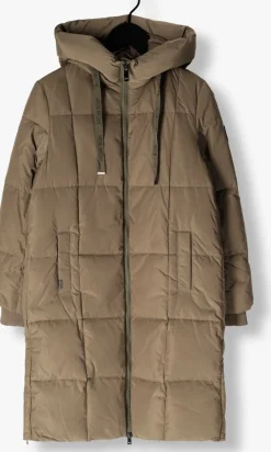 khaki mos mosh gewatteerde jas nova square down coat