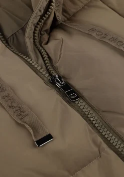 khaki mos mosh gewatteerde jas nova square down coat