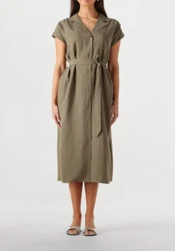 khaki mos mosh midi jurk mmnelli alexis dress