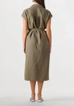 khaki mos mosh midi jurk mmnelli alexis dress
