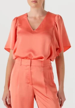 koraal dante6 t-shirt arvi satin butterfly sleeve top