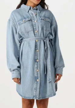 lichtblauwe 7 for all mankind mini jurk shirt dress