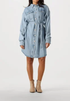 lichtblauwe 7 for all mankind mini jurk shirt dress