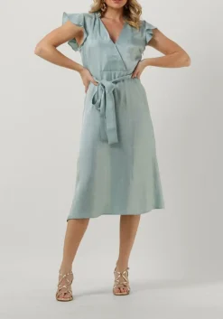 lichtblauwe aaiko midi jurk florine shimmery vis 355