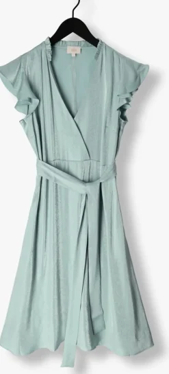 lichtblauwe aaiko midi jurk florine shimmery vis 355