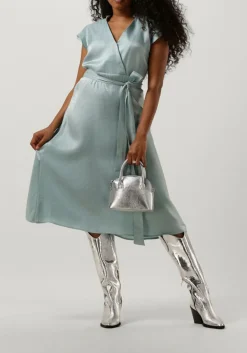 lichtblauwe aaiko midi jurk florine shimmery vis 355