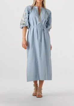 lichtblauwe aimee the label maxi jurk miranda