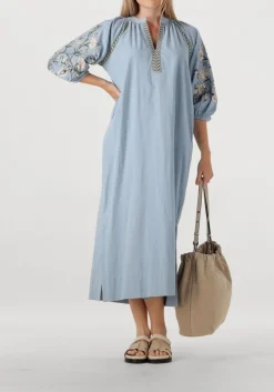 lichtblauwe aimee the label maxi jurk miranda