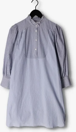 lichtblauwe antik batik mini jurk polette dress