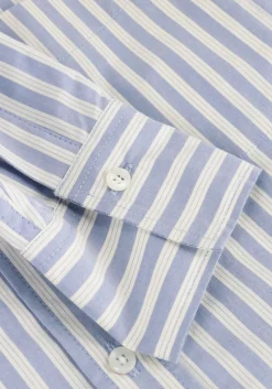 lichtblauwe closed blouses oversize shirt