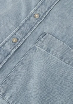 lichtblauwe closed mini jurk shirtdress