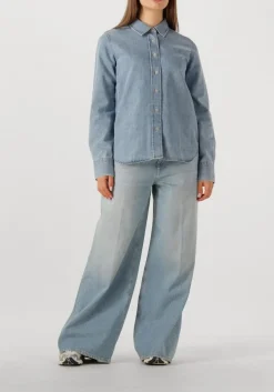 lichtblauwe closed straight leg jeans morus