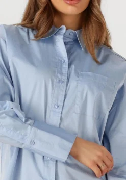 lichtblauwe co'couture blouses poppy cuff shirt