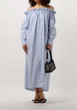 lichtblauwe copenhagen muse midi jurk cmshirley-dress