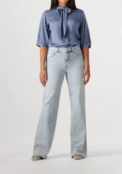 lichtblauwe dante6 wide jeans bella wide leg jeans