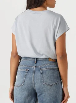 lichtblauwe drykorn t-shirt vanope