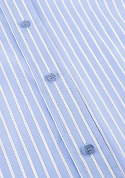 lichtblauwe haute l'amitié blouses bow candy twist stripe shirt