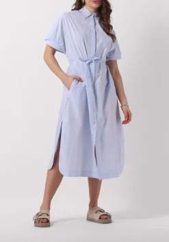 lichtblauwe knit-ted midi jurk lisette