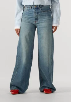 lichtblauwe lois jeans wide jeans skater loose