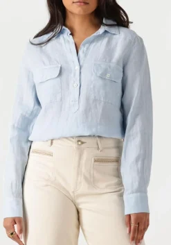 lichtblauwe mos mosh blouses mmenna linen pocket blouse
