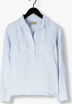 lichtblauwe mos mosh blouses mmenna linen pocket blouse