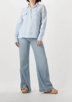 lichtblauwe mos mosh blouses mmenna linen pocket blouse