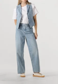 lichtblauwe penn & ink straight leg jeans trousers s25z734