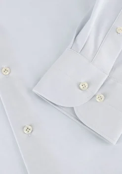 lichtblauwe profuomo klassiek overhemd shirt x-cutaway japanese knitted