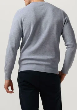 lichtblauwe profuomo trui structure crew neck