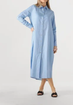 lichtblauwe resort finest maxi jurk shirt dress