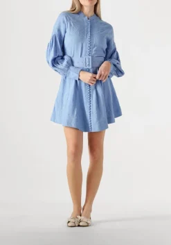 lichtblauwe scarlett poppies mini jurk berite short dress