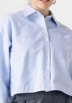 lichtblauwe second female blouses baulo cropped shirt