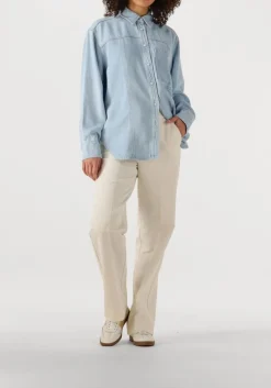lichtblauwe second female blouses irvin denim shirt
