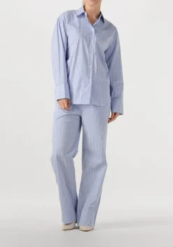 lichtblauwe second female wijde broek tenby trousers