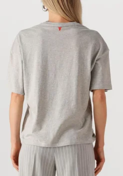 lichtgrijze alix the label t-shirt ladies knitted the label t-shirt