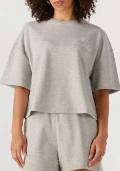lichtgrijze alix the label t-shirt ladies knitted sweat t-shirt