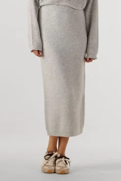 lichtgrijze american vintage midirok raxow-b