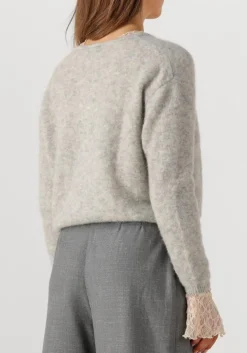 lichtgrijze american vintage vest vitow cardigan