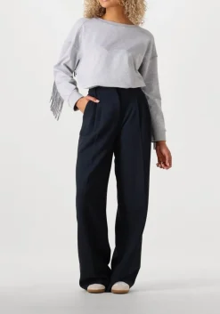 lichtgrijze co'couture trui studcc fringe sweat