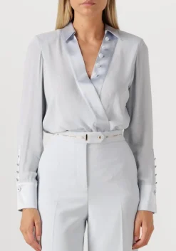 lichtgrijze elisabetta franchi blouses body shirt