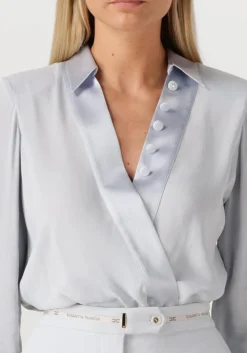 lichtgrijze elisabetta franchi blouses body shirt
