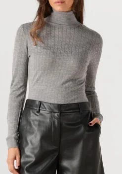 lichtgrijze elisabetta franchi trui knitted sweater