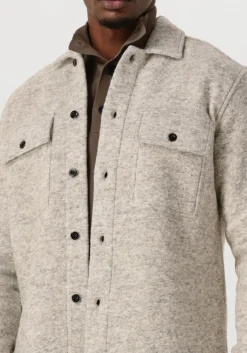 lichtgrijze genti overshirt eagle relaxed fit
