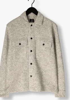 lichtgrijze genti overshirt eagle relaxed fit